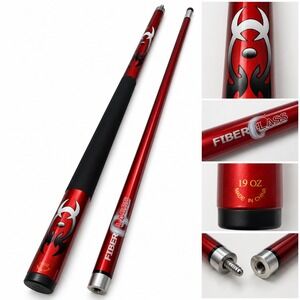Sportcraft 19oz 2-Piece Billiard Pool Cue Stick Metallic Red Tribal 1-1-01-156W